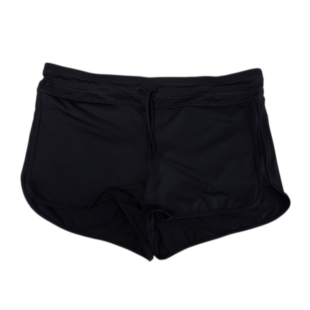 Athleta Athletic Swim Shorts, Lined, Black, Stretch, Swimwear, Hybrid, Size M